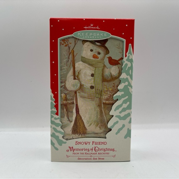 Hallmark Keepsake Ornament 2002 Vintage Snowy Friend Memories Of Christmas EUC - Picture 9 of 12